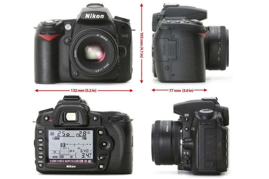 Kích thước Nikon D90
